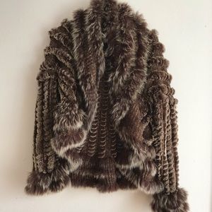 NEIMAN MARCUS rabbit fur jacket
